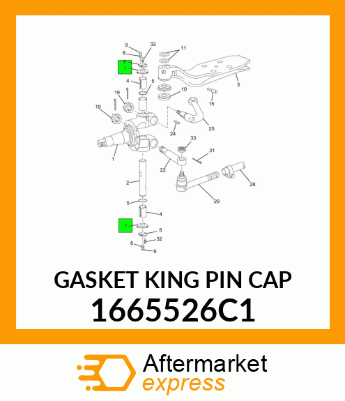 GASKET KING PIN CAP 1665526C1