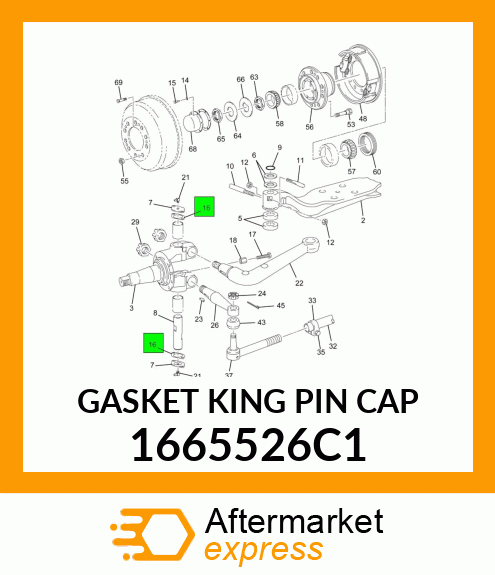 GASKET KING PIN CAP 1665526C1