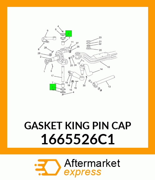 GASKET KING PIN CAP 1665526C1