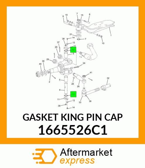 GASKET KING PIN CAP 1665526C1