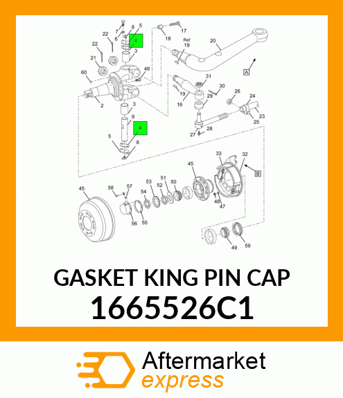 GASKET KING PIN CAP 1665526C1