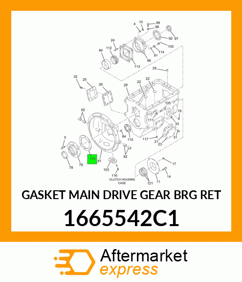 GASKET MAIN DRIVE GEAR BRG RET 1665542C1