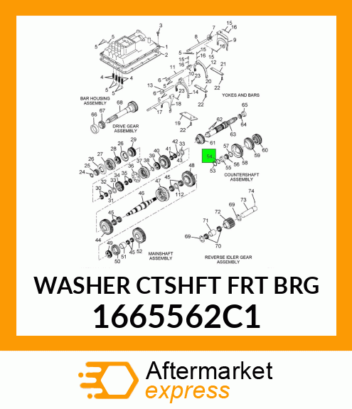 WASHER CTSHFT FRT BRG 1665562C1