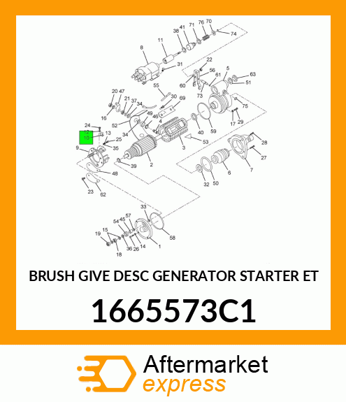 BRUSH GIVE DESC GENERATOR STARTER ET 1665573C1