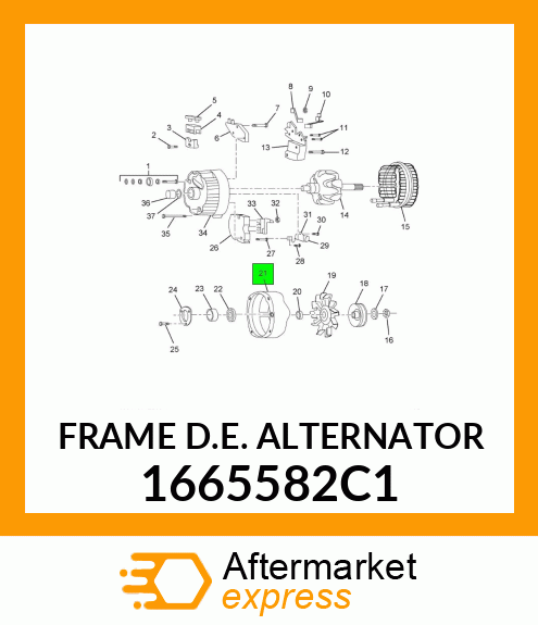 FRAME D.E. ALTERNATOR 1665582C1