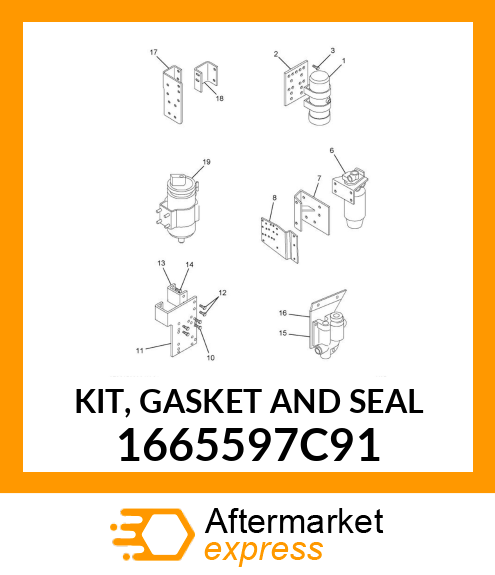 KIT, GASKET AND SEAL 1665597C91