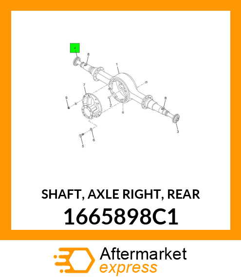 SHAFT, AXLE RIGHT, REAR 1665898C1