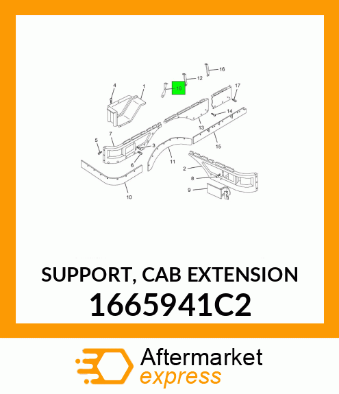 SUPPORT, CAB EXTENSION 1665941C2