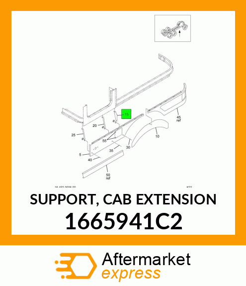 SUPPORT, CAB EXTENSION 1665941C2