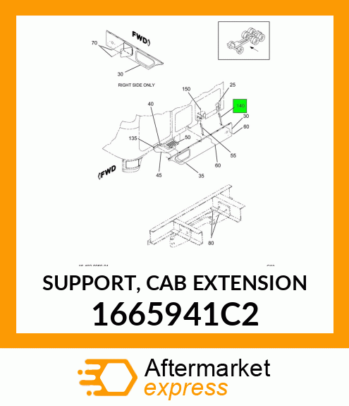 SUPPORT, CAB EXTENSION 1665941C2