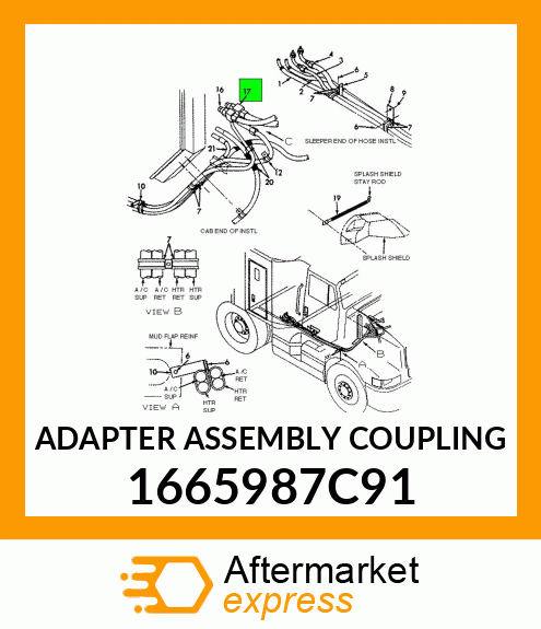 ADAPTER ASSEMBLY COUPLING 1665987C91