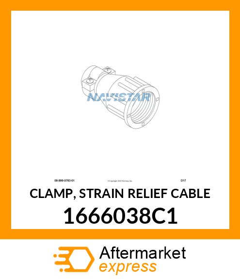 CLAMP, STRAIN RELIEF CABLE 1666038C1