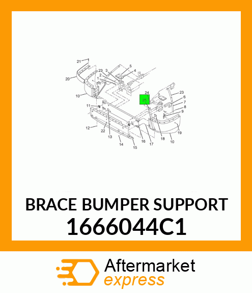 BRACE BUMPER SUPPORT 1666044C1