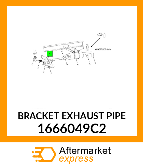 BRACKET EXHAUST PIPE 1666049C2