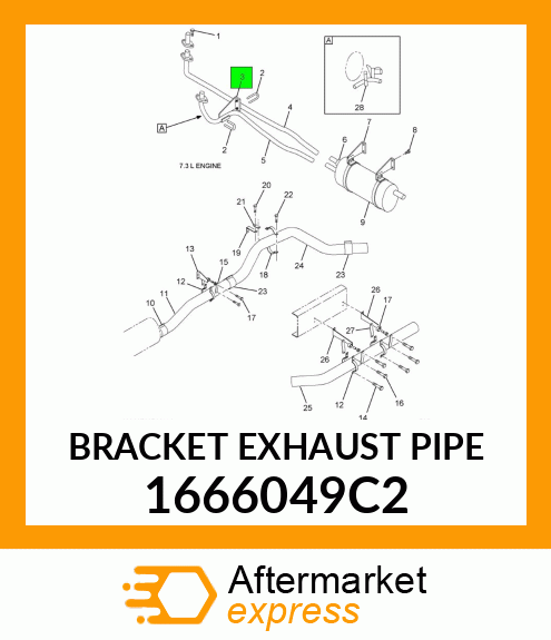 BRACKET EXHAUST PIPE 1666049C2