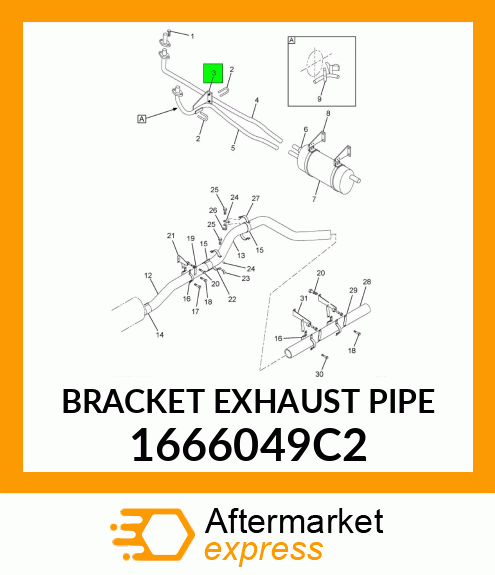 BRACKET EXHAUST PIPE 1666049C2