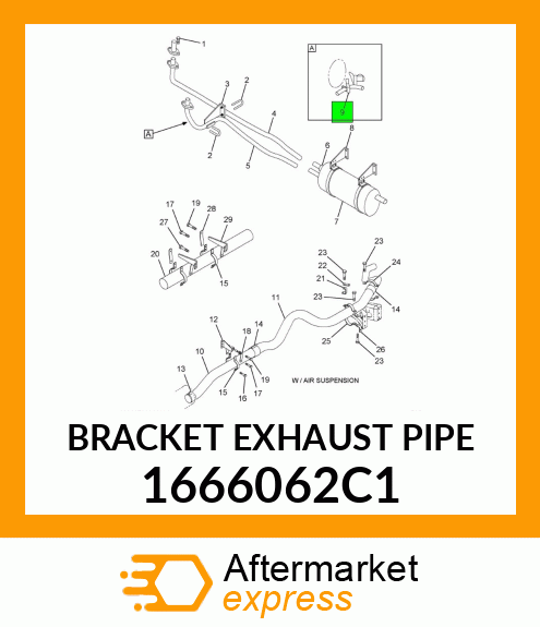 BRACKET EXHAUST PIPE 1666062C1