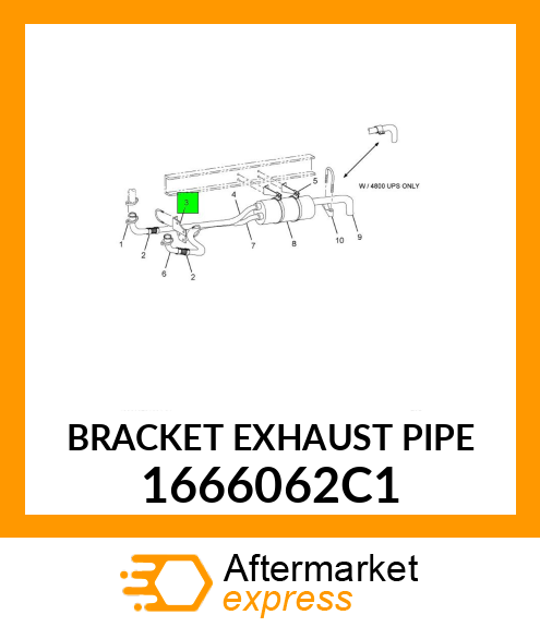 BRACKET EXHAUST PIPE 1666062C1