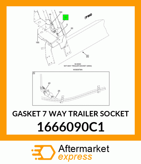 GASKET 7 WAY TRAILER SOCKET 1666090C1