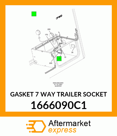 GASKET 7 WAY TRAILER SOCKET 1666090C1