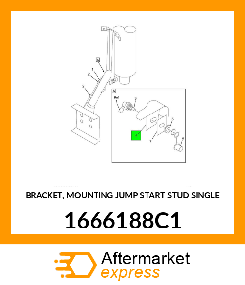 BRACKET, MOUNTING JUMP START STUD SINGLE 1666188C1