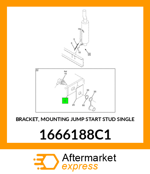 BRACKET, MOUNTING JUMP START STUD SINGLE 1666188C1