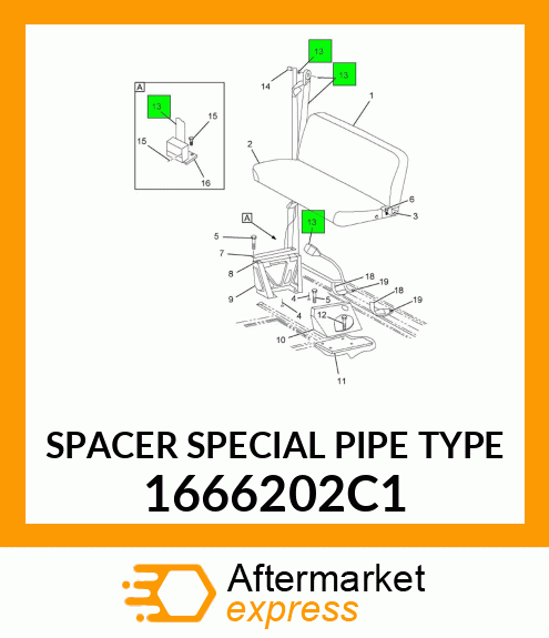 SPACER SPECIAL PIPE TYPE 1666202C1