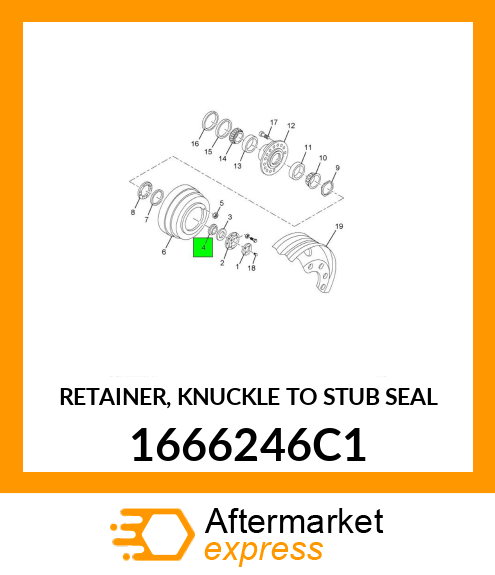 RETAINER, KNUCKLE TO STUB SEAL 1666246C1