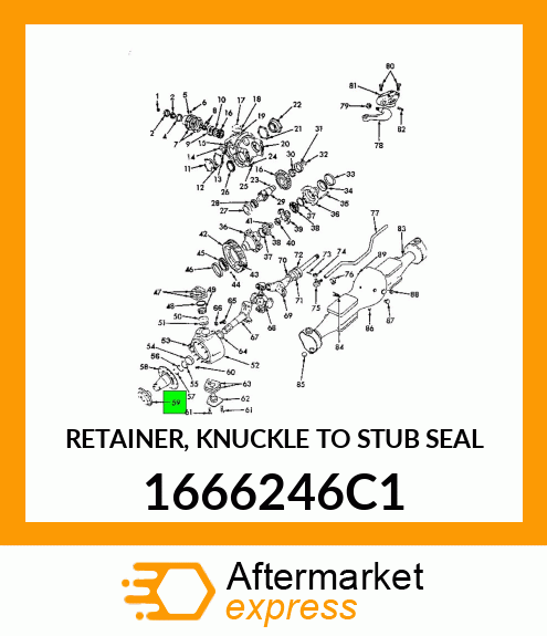 RETAINER, KNUCKLE TO STUB SEAL 1666246C1