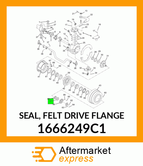 SEAL, FELT DRIVE FLANGE 1666249C1