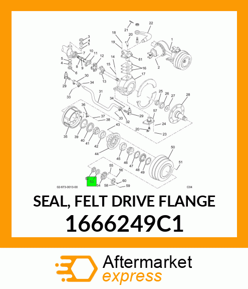 SEAL, FELT DRIVE FLANGE 1666249C1