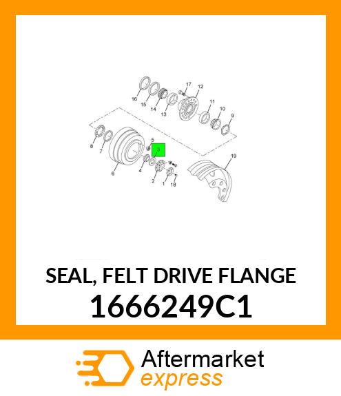 SEAL, FELT DRIVE FLANGE 1666249C1