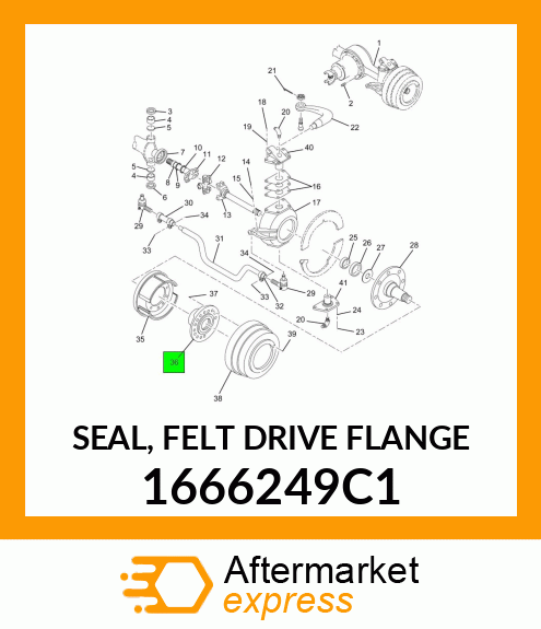 SEAL, FELT DRIVE FLANGE 1666249C1