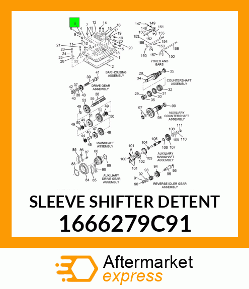 SLEEVE SHIFTER DETENT 1666279C91