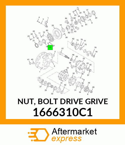 NUT, BOLT DRIVE GRIVE 1666310C1