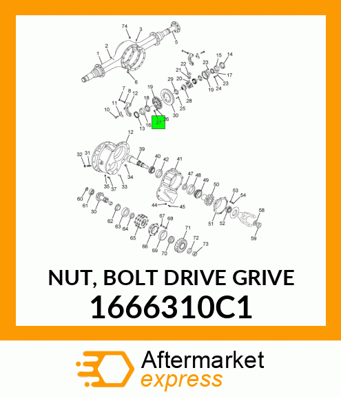 NUT, BOLT DRIVE GRIVE 1666310C1