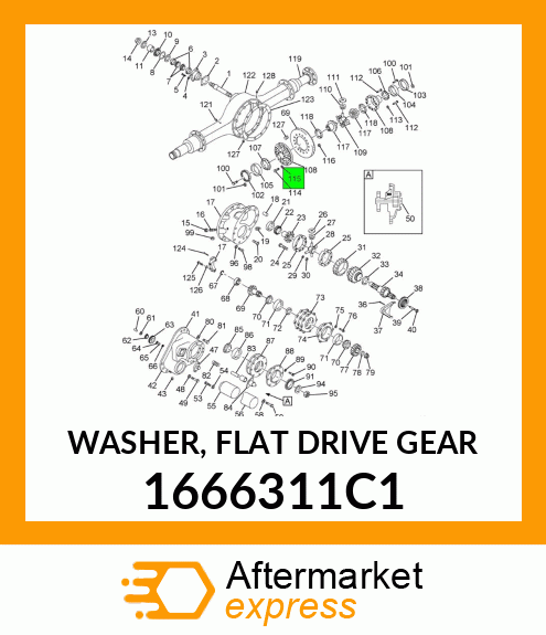 WASHER, FLAT DRIVE GEAR 1666311C1