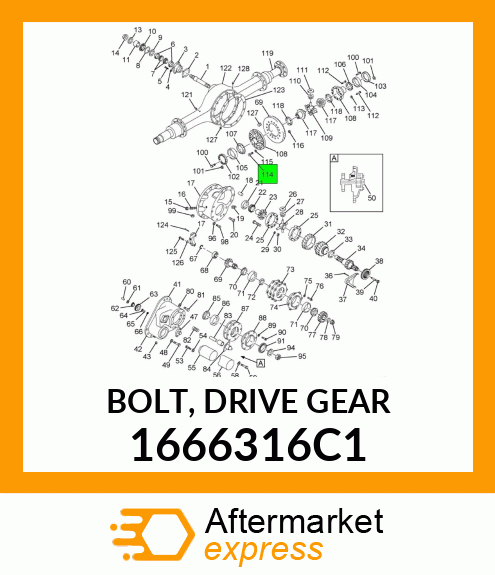 BOLT, DRIVE GEAR 1666316C1