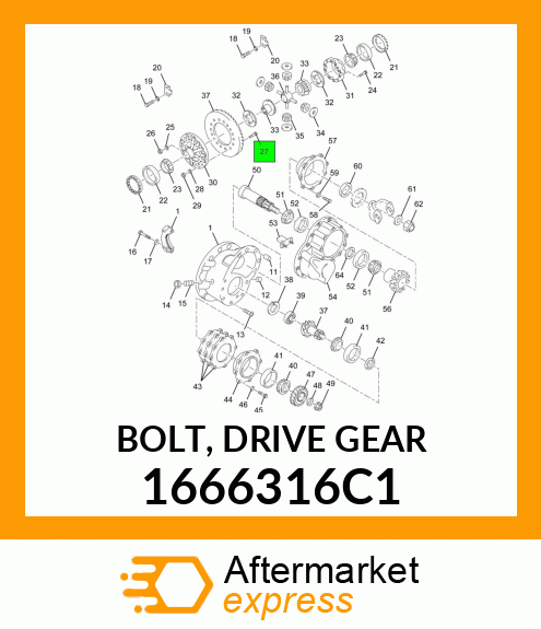 BOLT, DRIVE GEAR 1666316C1