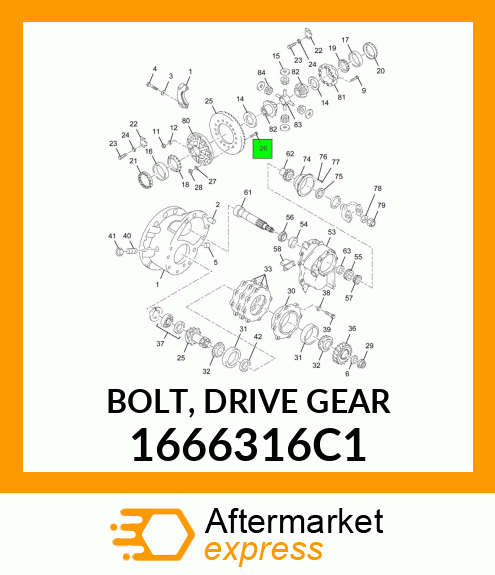 BOLT, DRIVE GEAR 1666316C1