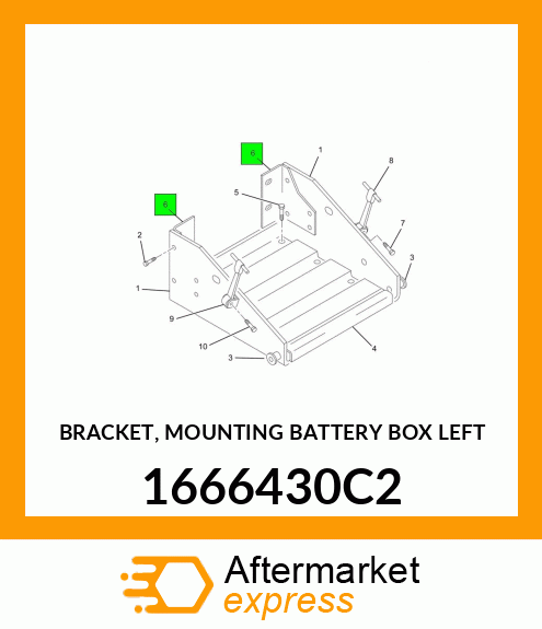 BRACKET, MOUNTING BATTERY BOX LEFT 1666430C2