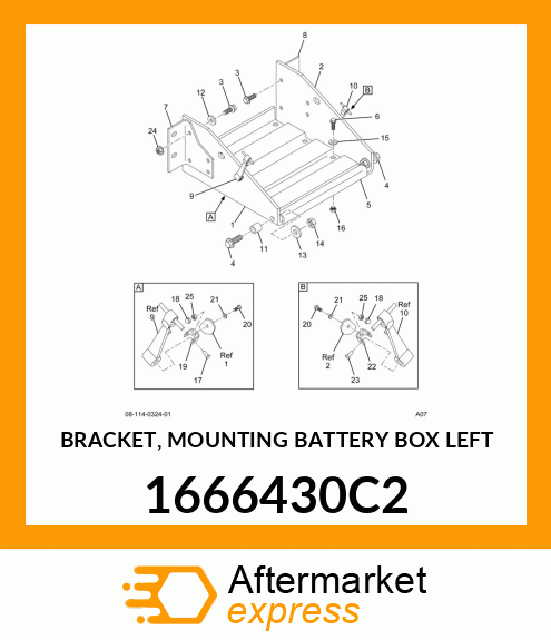 BRACKET, MOUNTING BATTERY BOX LEFT 1666430C2