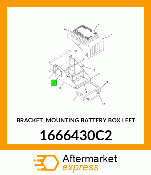 BRACKET, MOUNTING BATTERY BOX LEFT 1666430C2