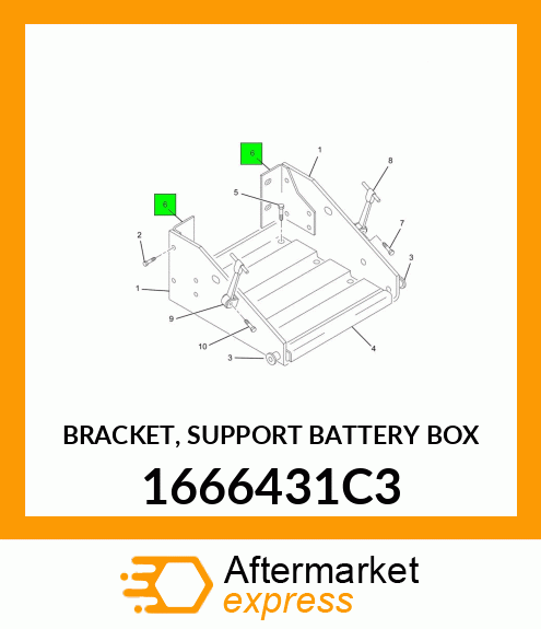 BRACKET, SUPPORT BATTERY BOX 1666431C3
