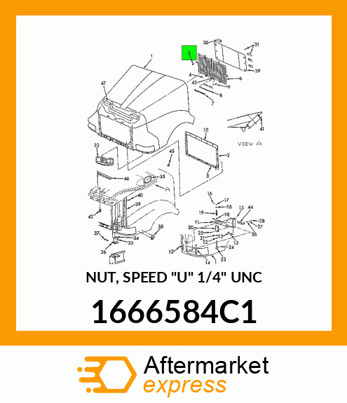 NUT, SPEED "U" 1/4" UNC 1666584C1