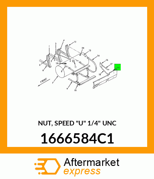 NUT, SPEED "U" 1/4" UNC 1666584C1