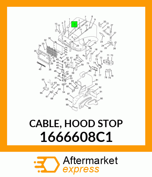 CABLE, HOOD STOP 1666608C1