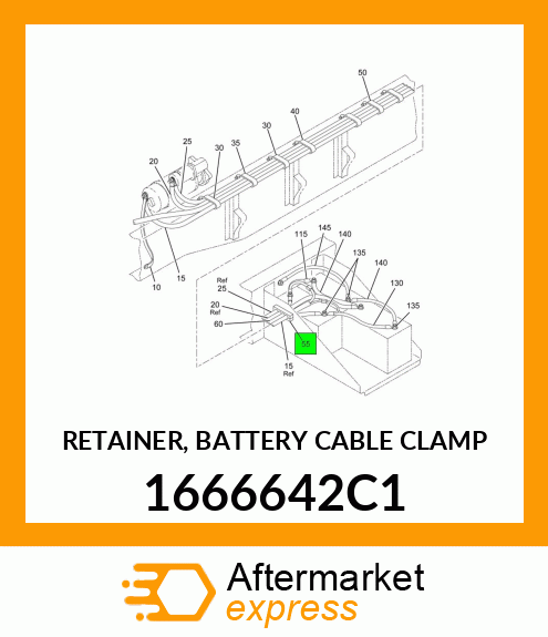 RETAINER, BATTERY CABLE CLAMP 1666642C1