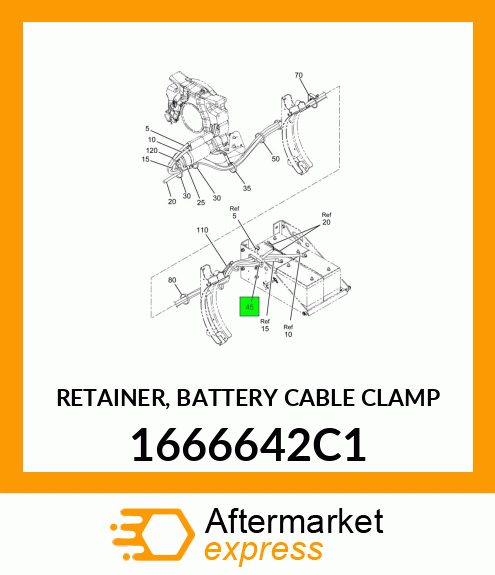 RETAINER, BATTERY CABLE CLAMP 1666642C1