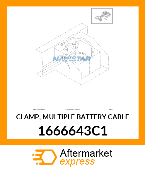 CLAMP, MULTIPLE BATTERY CABLE 1666643C1